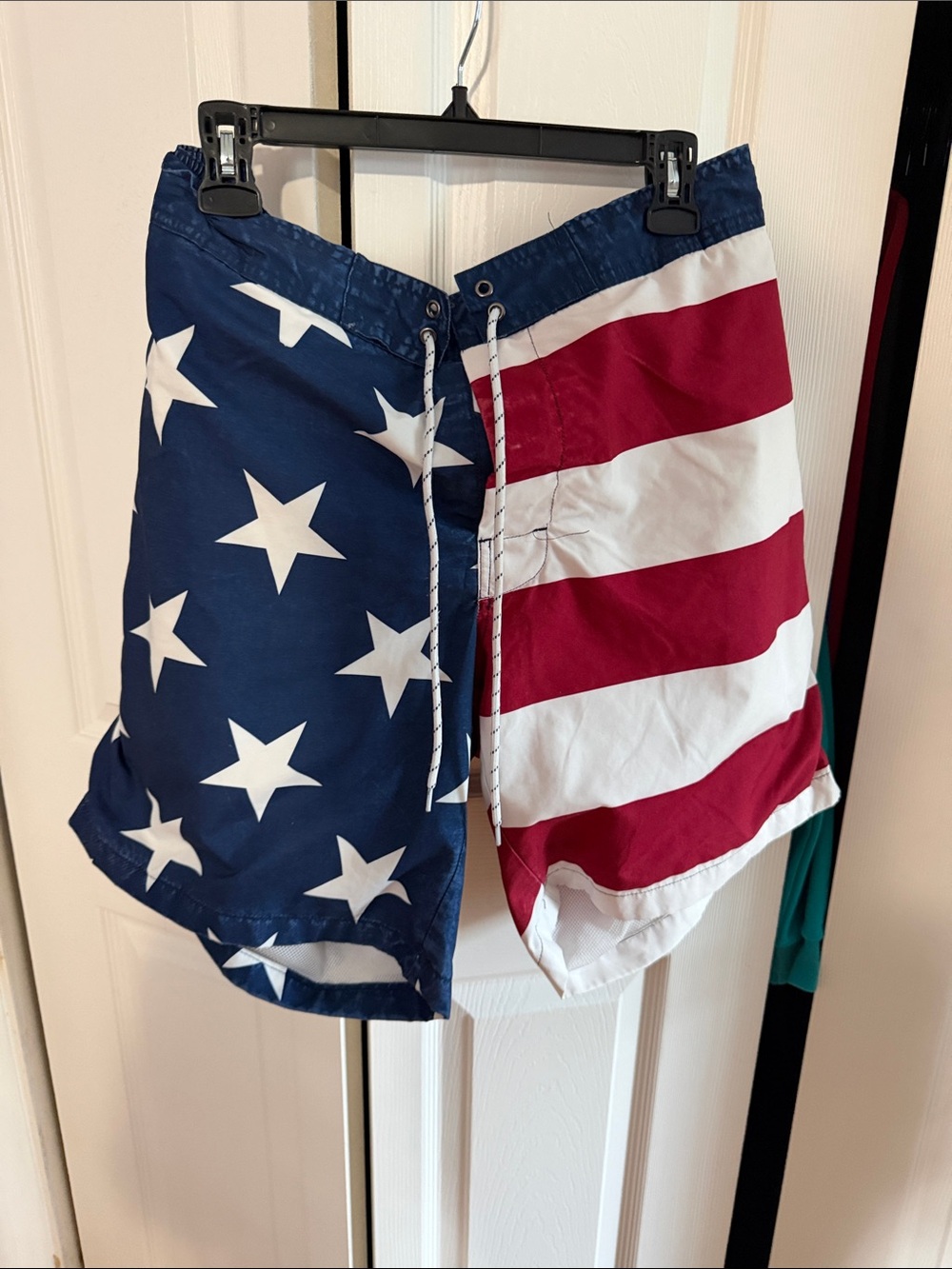 St. John's Bay Men's American Flag Board Shorts - Blue, Red, White